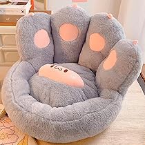 ２個セット 猫のチェアクッション☆　椅子 クッション 座椅子 猫 グレー 2個セット 猫のチェアクッション☆ 椅子 クッション 座椅子 猫